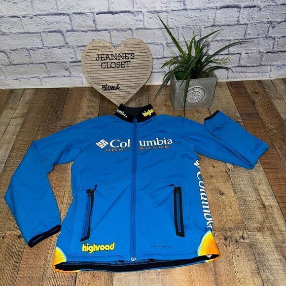 Columbia Omni-Shade Size S Blue Highroad Full Zip Cycling jacket - Picture 11 of 15
